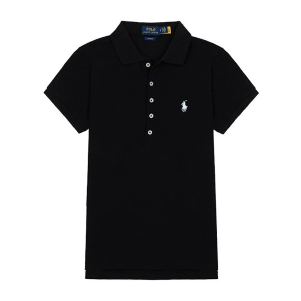 Polo Ralph Lauren 폴로 랄프로렌 여성 카라티 슬림핏 5버튼 반팔 티셔츠 정면 컷