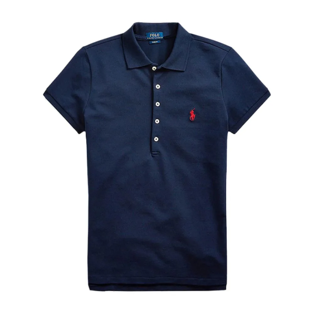 Polo Ralph Lauren 폴로 랄프로렌 여성 카라티 슬림핏 5버튼 반팔 티셔츠 썸네일 6