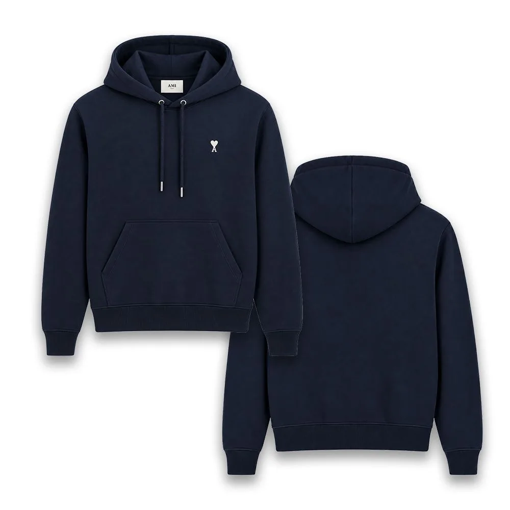 AMI Paris 아미 파리 화이트 하트 로고 남녀공용 후드티 썸네일 5