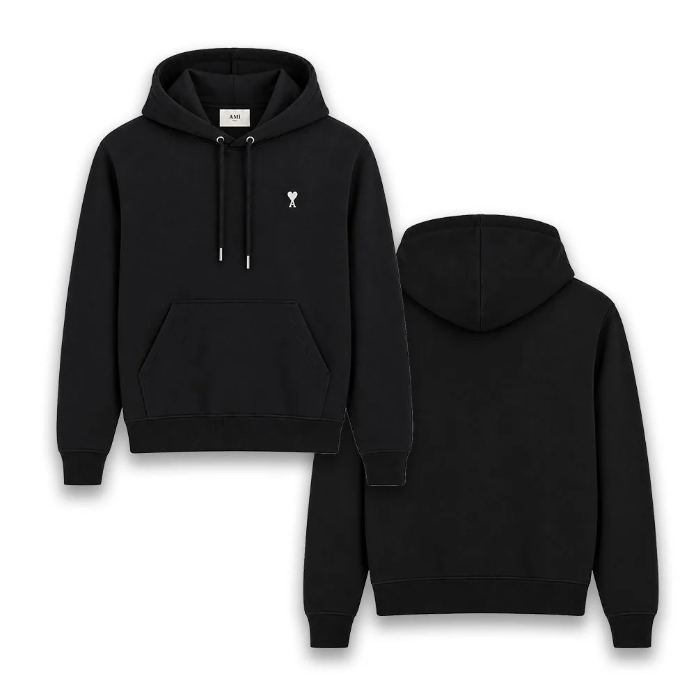 AMI Paris 아미 파리 화이트 하트 로고 남녀공용 후드티 썸네일 6