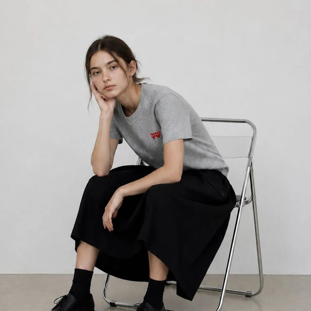 COMME des GARÇONS 꼼데가르송 CDG 더블 로고 반팔 티셔츠 썸네일 4