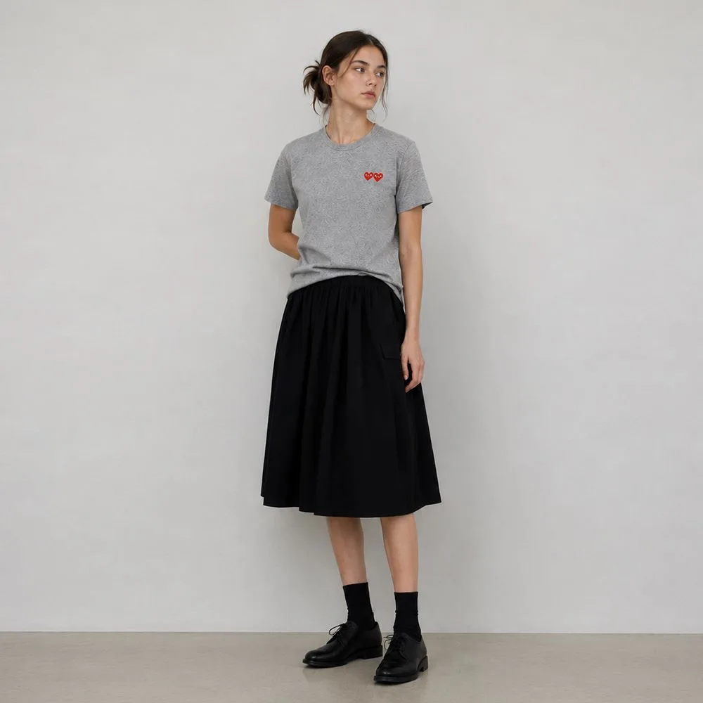 COMME des GARÇONS 꼼데가르송 CDG 더블 로고 반팔 티셔츠 썸네일 3