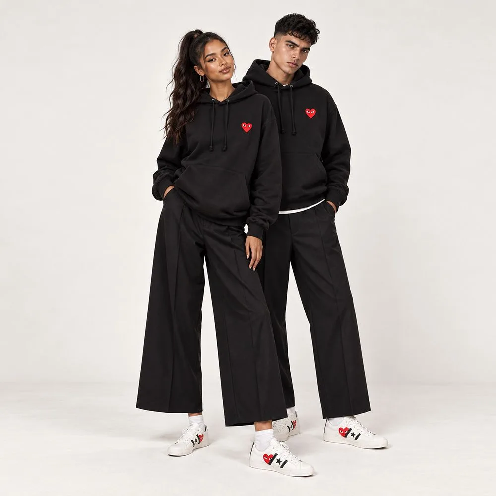 COMME des GARÇONS 꼼데가르송 플레이 하트 로고 후드 티셔츠 썸네일 4