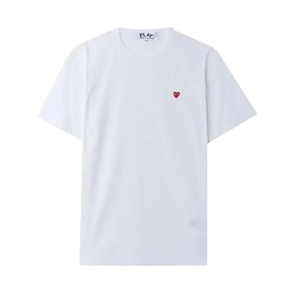 COMME des GARÇONS 꼼데가르송 PLAY 스몰하트 와펜 남녀공용 반팔 티셔츠 정면 컷