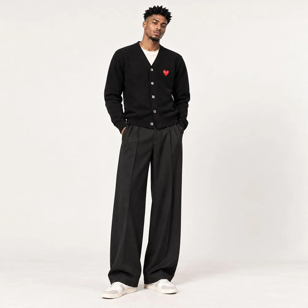 COMME des GARÇONS 꼼데가르송 플레이 남녀공용 울 V넥 가디건 썸네일 2