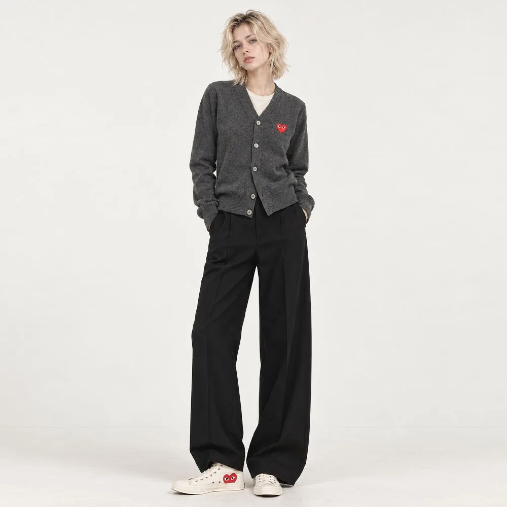 COMME des GARÇONS 꼼데가르송 플레이 남녀공용 울 V넥 가디건 상세 이미지 1