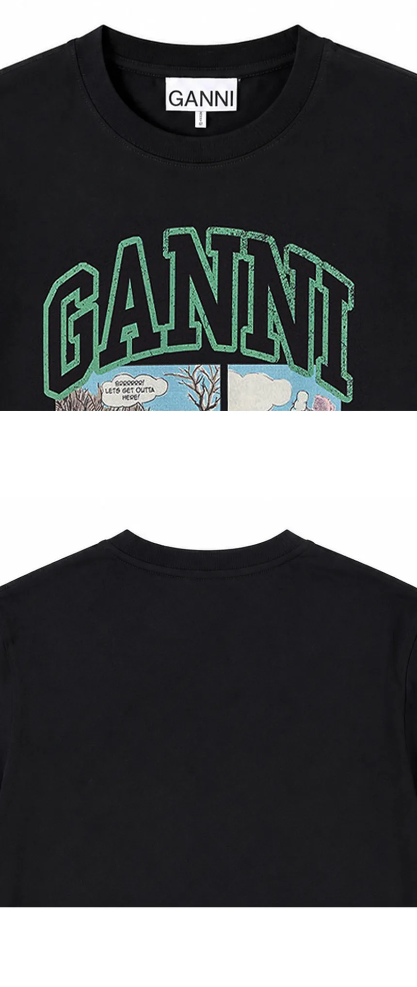 가니 GANNI 베어 코믹 테디 로고 반팔티 상세 이미지 9