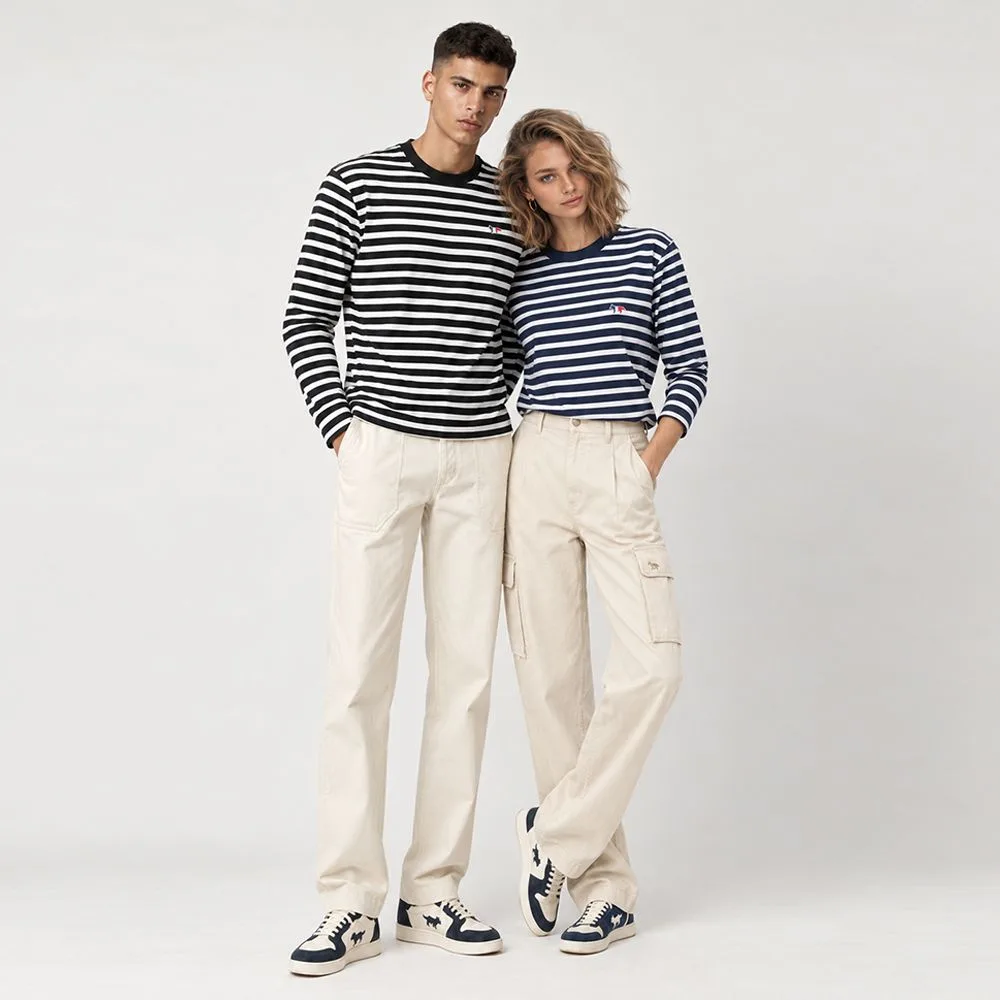 MAISON KITSUNÉ 메종키츠네 볼드 폭스헤드 로고 스프라이트 긴팔티 썸네일 4
