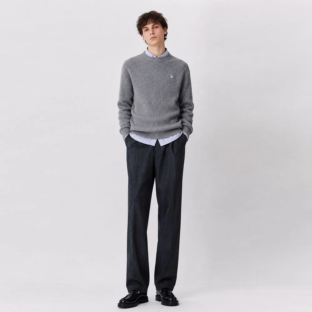 MAISON KITSUNÉ 메종키츠네 볼드 폭스헤드 패치 컴포트 니트 상세 이미지 1