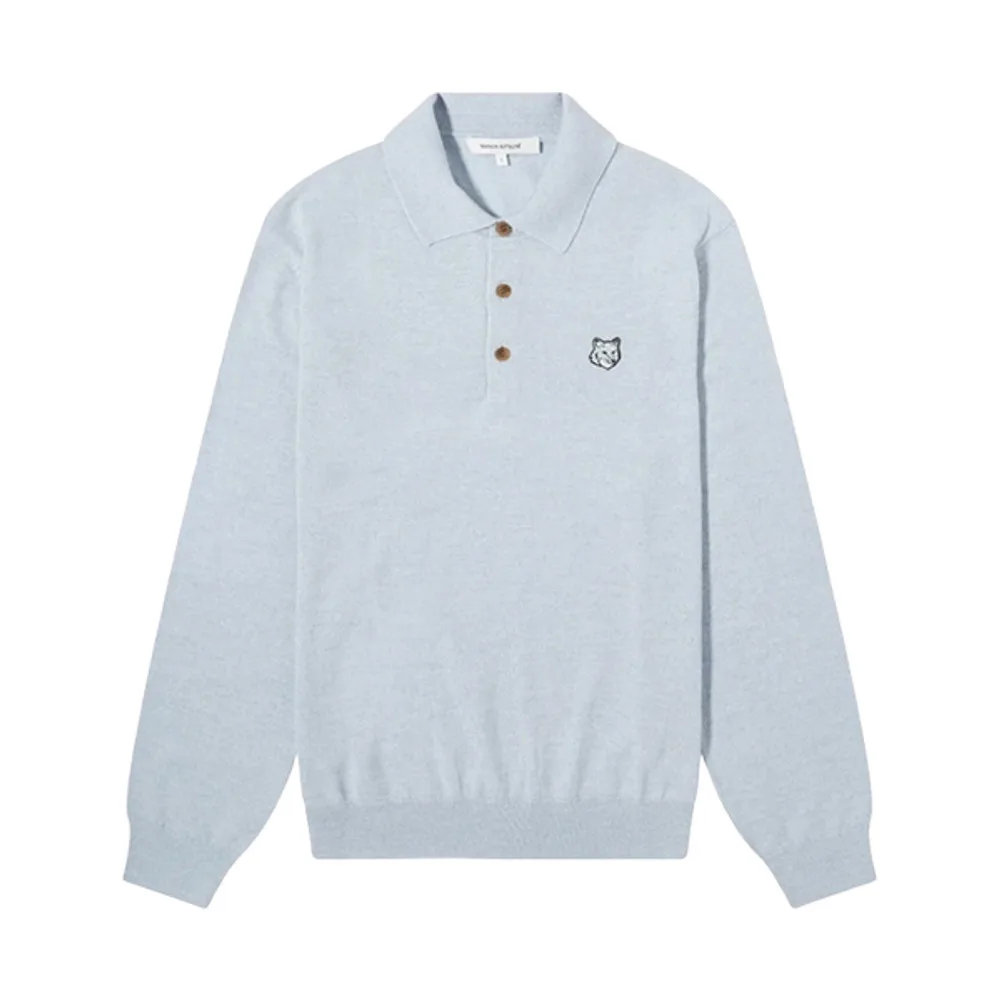 MAISON KITSUNÉ 메종키츠네 니트 남자스웨터 볼드 폭스헤드 울 카라티 썸네일 6