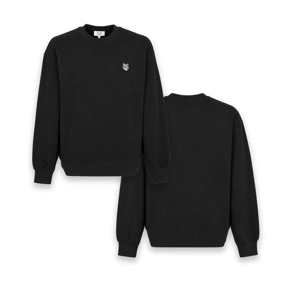 MAISON KITSUNÉ 메종키츠네 그레이 폭스헤드 패치 맨투맨 썸네일 6