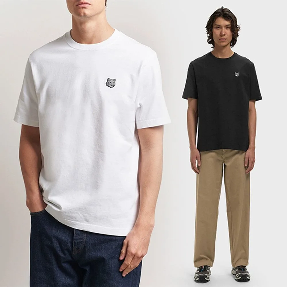 MAISON KITSUNÉ 메종키츠네 그레이 폭스 라운드넥 반팔 티셔츠 썸네일 3
