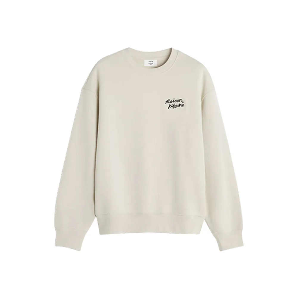 MAISON KITSUNÉ 메종키츠네 핸드라이팅 로고 맨투맨 블랙 썸네일 4