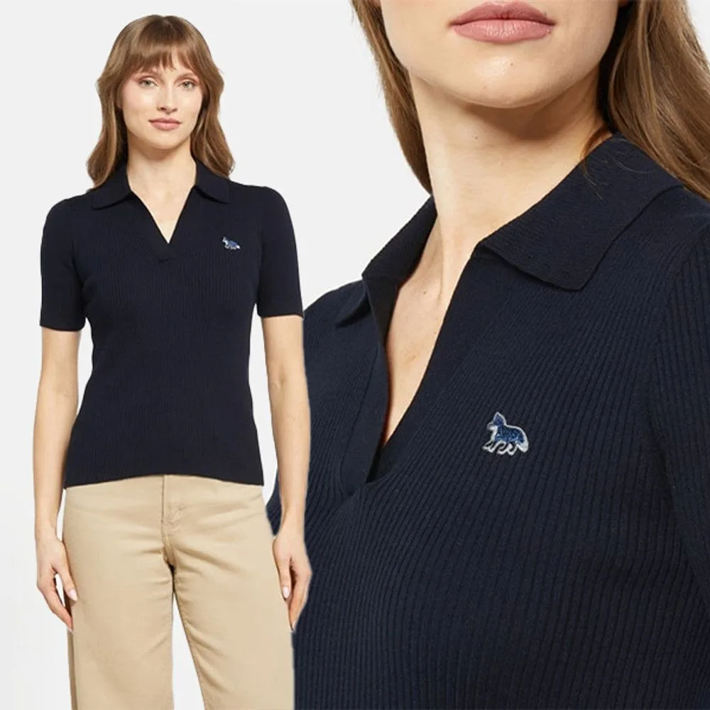 MAISON KITSUNÉ 메종키츠네 여성 베이비 폭스 패치 파인 니트 썸네일 4