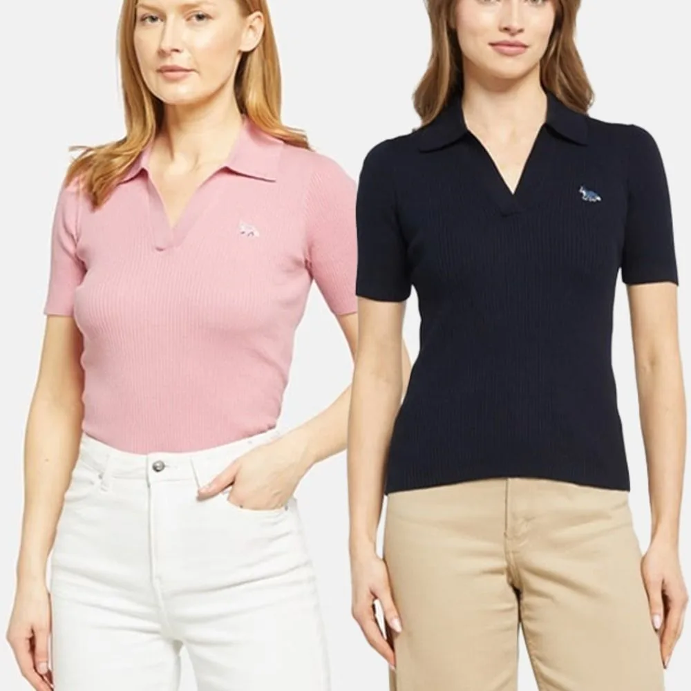 MAISON KITSUNÉ 메종키츠네 여성 베이비 폭스 패치 파인 니트 썸네일 9