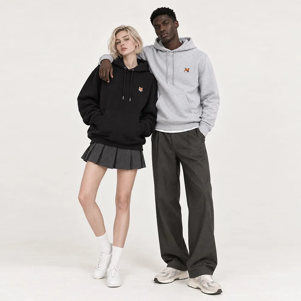 MAISON KITSUNÉ 메종키츠네 옐로 폭스헤드 레귤러 후드티 썸네일 3