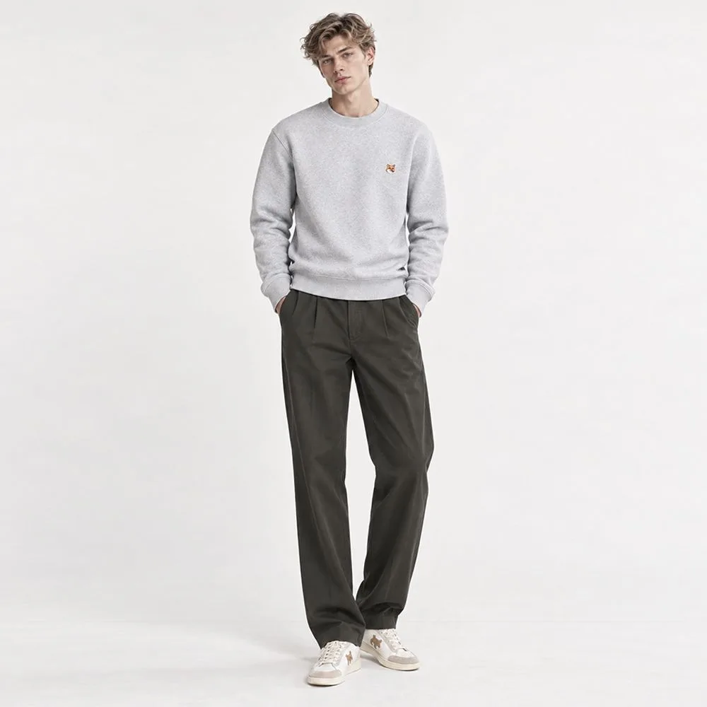 MAISON KITSUNÉ 메종키츠네 옐로 폭스헤드 레귤러 맨투맨 정면 컷