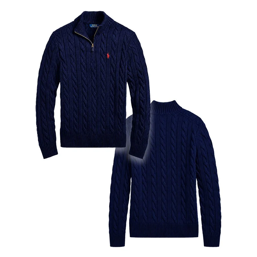 Polo Ralph Lauren 폴로 랄프로렌 남성 하프집업 케이블 니트 스웨터 썸네일 7