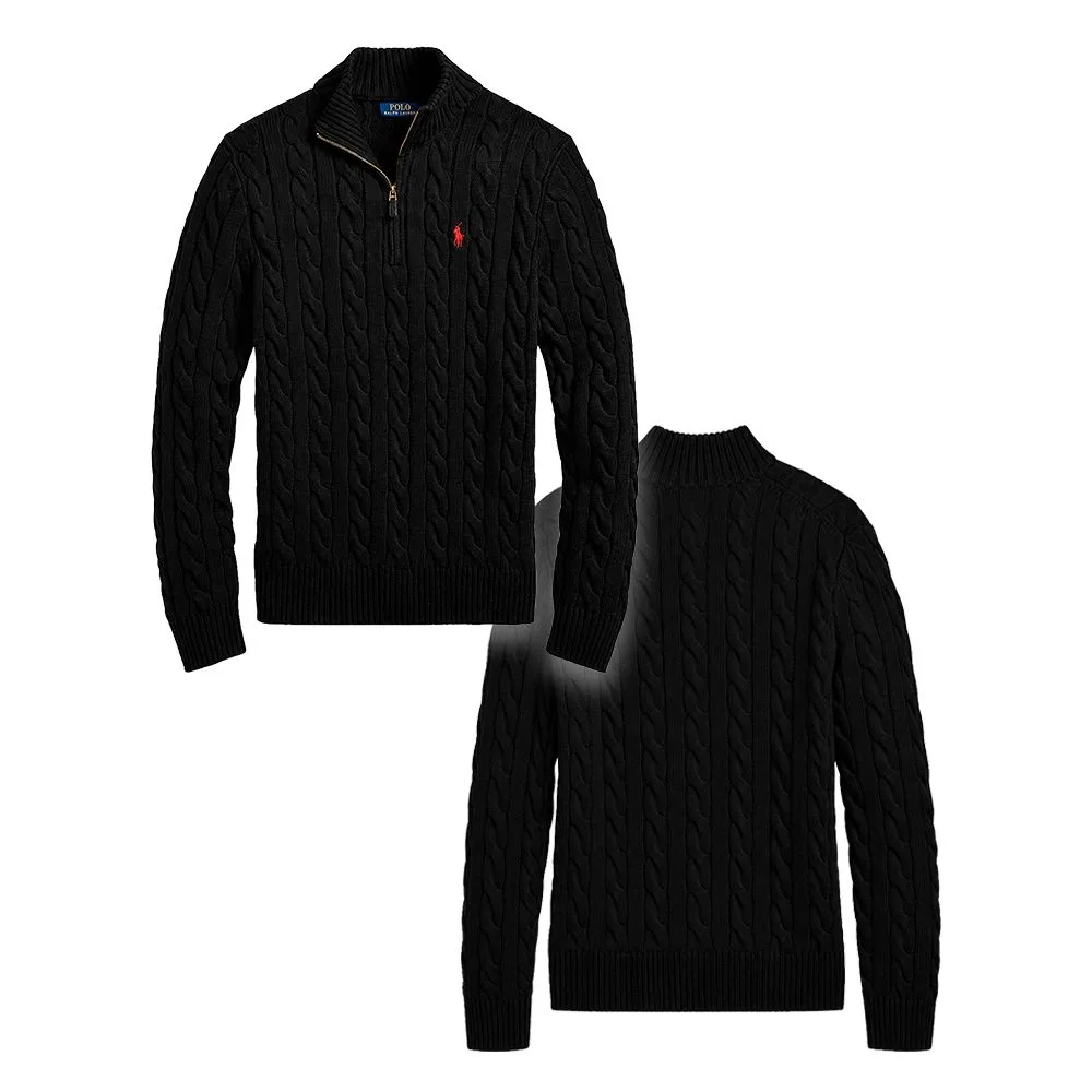 Polo Ralph Lauren 폴로 랄프로렌 남성 하프집업 케이블 니트 스웨터 썸네일 8