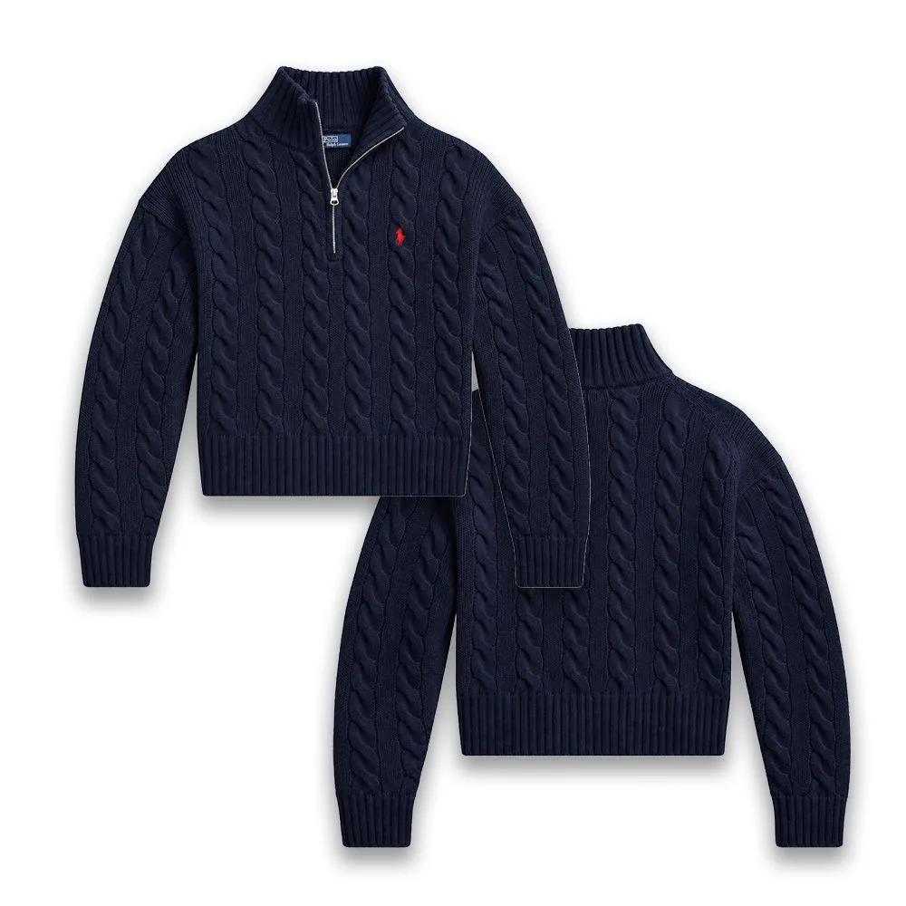 Polo Ralph Lauren 폴로 랄프로렌 여성 울 캐시미어 하프집업 니트 썸네일 6