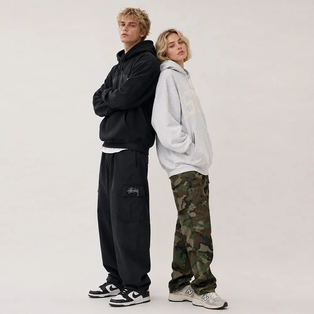 Stüssy 스투시 아플리케 기모 오버핏 후드집업 썸네일 5