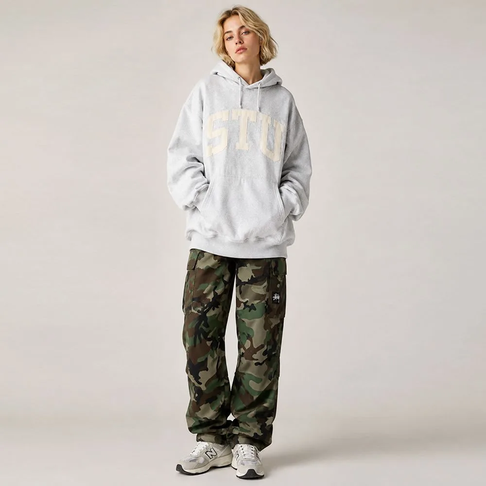 Stüssy 스투시 아플리케 기모 오버핏 후드집업 썸네일 3