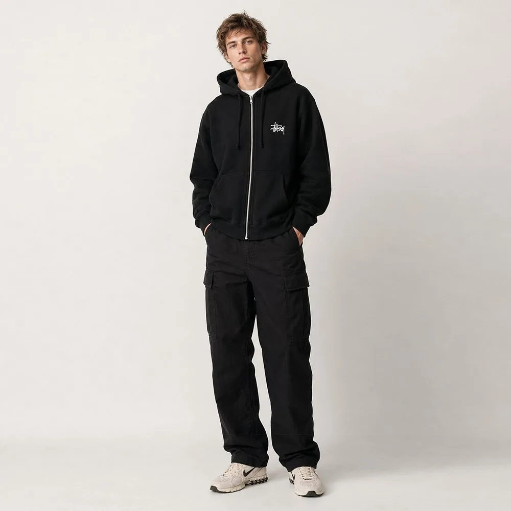 Stüssy 스투시 베이직 기모 후드집업 썸네일 3